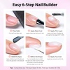 image:imageMakartt 7In1 Gel Nails Builder Clear Rubber Builder Base 18ML  UV Light Needed Strengthener Extension Thickening Rhinestone Glue Builder for Broken Nails Soak OffMilky White