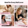 image:imageMakartt 8in1 Gel Nails Builder 15ml Nude Pink Builder in a Bottle for Nail Strengthen Rubber Base and Rhinestone Glue UV Light Cured Gel Builder for Nails  Home User DIY Low OdorClear