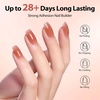 image:imageMakartt 8in1 Gel Nails Builder 15ml Nude Pink Builder in a Bottle for Nail Strengthen Rubber Base and Rhinestone Glue UV Light Cured Gel Builder for Nails  Home User DIY Low OdorNude Brown