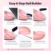 image:imageMakartt 8in1 Gel Nails Builder 15ml Nude Pink Builder in a Bottle for Nail Strengthen Rubber Base and Rhinestone Glue UV Light Cured Gel Builder for Nails  Home User DIY Low OdorNude Pink