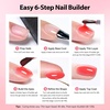 image:imageMakartt 8in1 Gel Nails Builder 15ml Nude Pink Builder in a Bottle for Nail Strengthen Rubber Base and Rhinestone Glue UV Light Cured Gel Builder for Nails  Home User DIY Low OdorPink