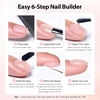 image:imageMakartt 8in1 Gel Nails Builder 15ml Nude Pink Builder in a Bottle for Nail Strengthen Rubber Base and Rhinestone Glue UV Light Cured Gel Builder for Nails  Home User DIY Low OdorNude