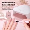 image:imageMakartt 8in1 Gel Nails Builder 15ml Nude Pink Builder in a Bottle for Nail Strengthen Rubber Base and Rhinestone Glue UV Light Cured Gel Builder for Nails  Home User DIY Low OdorClear