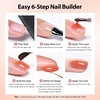 image:imageMakartt 8in1 Gel Nails Builder 15ml Nude Pink Builder in a Bottle for Nail Strengthen Rubber Base and Rhinestone Glue UV Light Cured Gel Builder for Nails  Home User DIY Low OdorNude Brown
