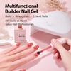 image:imageMakartt 8in1 Gel Nails Builder 15ml Nude Pink Builder in a Bottle for Nail Strengthen Rubber Base and Rhinestone Glue UV Light Cured Gel Builder for Nails  Home User DIY Low OdorNude Brown