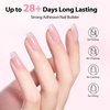 image:imageMakartt 8in1 Gel Nails Builder 15ml Nude Pink Builder in a Bottle for Nail Strengthen Rubber Base and Rhinestone Glue UV Light Cured Gel Builder for Nails  Home User DIY Low OdorNude Pink