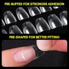 image:imageMakartt Almond Nail Tips 500pcs Medium Prebuffed Full Cover Clear Press on Nails 10 Sizes Soak Off Soft Gel Nail Tips Extension Professional Acrylic Fake Nails No Crease False Nail Salon DIY ArtA04Extra Short Coffin120PCS