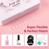 image:imageMakartt Almond Nail Tips 500pcs Medium Prebuffed Full Cover Clear Press on Nails 10 Sizes Soak Off Soft Gel Nail Tips Extension Professional Acrylic Fake Nails No Crease False Nail Salon DIY ArtA01 Medium Almond504PCS