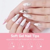 image:imageMakartt Almond Nail Tips 500pcs Medium Prebuffed Full Cover Clear Press on Nails 10 Sizes Soak Off Soft Gel Nail Tips Extension Professional Acrylic Fake Nails No Crease False Nail Salon DIY ArtA01 Medium Almond504PCS
