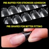 image:imageMakartt Almond Nail Tips 500pcs Medium Prebuffed Full Cover Clear Press on Nails 10 Sizes Soak Off Soft Gel Nail Tips Extension Professional Acrylic Fake Nails No Crease False Nail Salon DIY ArtA08Extra Short Square120PCS