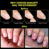image:imageMakartt Almond Nail Tips 500pcs Medium Prebuffed Full Cover Clear Press on Nails 10 Sizes Soak Off Soft Gel Nail Tips Extension Professional Acrylic Fake Nails No Crease False Nail Salon DIY ArtA08Extra Short Square120PCS