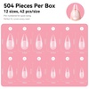 image:imageMakartt Almond Nail Tips 500pcs Medium Prebuffed Full Cover Clear Press on Nails 10 Sizes Soak Off Soft Gel Nail Tips Extension Professional Acrylic Fake Nails No Crease False Nail Salon DIY ArtA01 Medium Almond504PCS