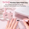 image:imageMakartt Builder Base and Top Coat Kit 2 Pcs 15ml 8in1 Clear Nail Builder with Gel Top Coat Strengthener Rubber Base Nail Glue  High Glossy for Home Manicure DIY amp Salon UV Light NeededClear Nail Builder  Top Coat