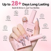 image:imageMakartt Builder Base and Top Coat Kit 2 Pcs 15ml 8in1 Clear Nail Builder with Gel Top Coat Strengthener Rubber Base Nail Glue  High Glossy for Home Manicure DIY amp Salon UV Light NeededClear Nail Builder  Top Coat