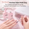 image:imageMakartt Builder Base and Top Coat Kit 2 Pcs 15ml 8in1 Clear Nail Builder with Gel Top Coat Strengthener Rubber Base Nail Glue  High Glossy for Home Manicure DIY amp Salon UV Light NeededNude Nail Builder  Top Coat