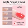 image:imageMakartt Builder Base and Top Coat Kit 2 Pcs 15ml 8in1 Clear Nail Builder with Gel Top Coat Strengthener Rubber Base Nail Glue  High Glossy for Home Manicure DIY amp Salon UV Light NeededPink Nail Builder  Top Coat