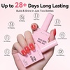 image:imageMakartt Builder Base and Top Coat Kit 2 Pcs 15ml 8in1 Clear Nail Builder with Gel Top Coat Strengthener Rubber Base Nail Glue  High Glossy for Home Manicure DIY amp Salon UV Light NeededPink Nail Builder  Top Coat