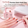 image:imageMakartt Builder Base and Top Coat Kit 2 Pcs 15ml 8in1 Clear Nail Builder with Gel Top Coat Strengthener Rubber Base Nail Glue  High Glossy for Home Manicure DIY amp Salon UV Light NeededNude Brown Nail Builder  Top Coat