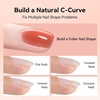 image:imageMakartt Builder Base and Top Coat Kit 2 Pcs 15ml 8in1 Clear Nail Builder with Gel Top Coat Strengthener Rubber Base Nail Glue  High Glossy for Home Manicure DIY amp Salon UV Light NeededNude Brown Nail Builder  Top Coat