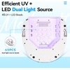 image:imageMakartt Compact Travel UV Nail Lamp for Gel Polish Plugin Nail Dryer with 5s Flash Cure 99s Mode for Dark Thick Gels Auto Sensor 4 Timers amp 18 LED Beads for Beginner Home DIY Gift WhiteA3 nail lampPlating Silver