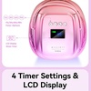 image:imageMakartt Compact Travel UV Nail Lamp for Gel Polish Plugin Nail Dryer with 5s Flash Cure 99s Mode for Dark Thick Gels Auto Sensor 4 Timers amp 18 LED Beads for Beginner Home DIY Gift WhiteA4 nail lampGradient Purple