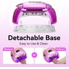 image:imageMakartt Compact Travel UV Nail Lamp for Gel Polish Plugin Nail Dryer with 5s Flash Cure 99s Mode for Dark Thick Gels Auto Sensor 4 Timers amp 18 LED Beads for Beginner Home DIY Gift WhiteA4 nail lampGradient Purple