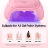 image:imageMakartt Compact Travel UV Nail Lamp for Gel Polish Plugin Nail Dryer with 5s Flash Cure 99s Mode for Dark Thick Gels Auto Sensor 4 Timers amp 18 LED Beads for Beginner Home DIY Gift WhiteA5 nail lampPink