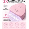 image:imageMakartt Compact Travel UV Nail Lamp for Gel Polish Plugin Nail Dryer with 5s Flash Cure 99s Mode for Dark Thick Gels Auto Sensor 4 Timers amp 18 LED Beads for Beginner Home DIY Gift WhitePink
