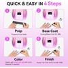 image:imageMakartt Compact Travel UV Nail Lamp for Gel Polish Plugin Nail Dryer with 5s Flash Cure 99s Mode for Dark Thick Gels Auto Sensor 4 Timers amp 18 LED Beads for Beginner Home DIY Gift WhiteA4 nail lampGradient Purple