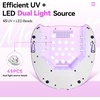 image:imageMakartt Compact Travel UV Nail Lamp for Gel Polish Plugin Nail Dryer with 5s Flash Cure 99s Mode for Dark Thick Gels Auto Sensor 4 Timers amp 18 LED Beads for Beginner Home DIY Gift WhiteA4 nail lampGradient Purple