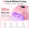 image:imageMakartt Compact Travel UV Nail Lamp for Gel Polish Plugin Nail Dryer with 5s Flash Cure 99s Mode for Dark Thick Gels Auto Sensor 4 Timers amp 18 LED Beads for Beginner Home DIY Gift WhiteA5 nail lampPink