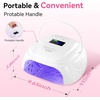 image:imageMakartt Compact Travel UV Nail Lamp for Gel Polish Plugin Nail Dryer with 5s Flash Cure 99s Mode for Dark Thick Gels Auto Sensor 4 Timers amp 18 LED Beads for Beginner Home DIY Gift WhiteA2 nail lampWhite