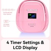 image:imageMakartt Compact Travel UV Nail Lamp for Gel Polish Plugin Nail Dryer with 5s Flash Cure 99s Mode for Dark Thick Gels Auto Sensor 4 Timers amp 18 LED Beads for Beginner Home DIY Gift WhiteA5 nail lampPink