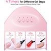 image:imageMakartt Compact Travel UV Nail Lamp for Gel Polish Plugin Nail Dryer with 5s Flash Cure 99s Mode for Dark Thick Gels Auto Sensor 4 Timers amp 18 LED Beads for Beginner Home DIY Gift WhitePink