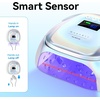 image:imageMakartt Compact Travel UV Nail Lamp for Gel Polish Plugin Nail Dryer with 5s Flash Cure 99s Mode for Dark Thick Gels Auto Sensor 4 Timers amp 18 LED Beads for Beginner Home DIY Gift WhiteA3 nail lampPlating Silver