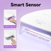 image:imageMakartt Compact Travel UV Nail Lamp for Gel Polish Plugin Nail Dryer with 5s Flash Cure 99s Mode for Dark Thick Gels Auto Sensor 4 Timers amp 18 LED Beads for Beginner Home DIY Gift WhiteWhite