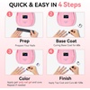 image:imageMakartt Compact Travel UV Nail Lamp for Gel Polish Plugin Nail Dryer with 5s Flash Cure 99s Mode for Dark Thick Gels Auto Sensor 4 Timers amp 18 LED Beads for Beginner Home DIY Gift WhiteA5 nail lampPink