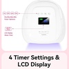 image:imageMakartt Compact Travel UV Nail Lamp for Gel Polish Plugin Nail Dryer with 5s Flash Cure 99s Mode for Dark Thick Gels Auto Sensor 4 Timers amp 18 LED Beads for Beginner Home DIY Gift WhiteA2 nail lampWhite