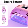 image:imageMakartt Compact Travel UV Nail Lamp for Gel Polish Plugin Nail Dryer with 5s Flash Cure 99s Mode for Dark Thick Gels Auto Sensor 4 Timers amp 18 LED Beads for Beginner Home DIY Gift WhiteA4 nail lampGradient Purple