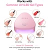 image:imageMakartt Compact Travel UV Nail Lamp for Gel Polish Plugin Nail Dryer with 5s Flash Cure 99s Mode for Dark Thick Gels Auto Sensor 4 Timers amp 18 LED Beads for Beginner Home DIY Gift WhitePink