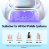 image:imageMakartt Compact Travel UV Nail Lamp for Gel Polish Plugin Nail Dryer with 5s Flash Cure 99s Mode for Dark Thick Gels Auto Sensor 4 Timers amp 18 LED Beads for Beginner Home DIY Gift WhiteA3 nail lampPlating Silver