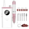 image:imageMakartt Cordless Nail Drill 30000RPM  Rechargeable Electric Nail File for Beginners amp Pros Ready Quiet 8H Efile Kit for Acrylic amp Gel Removal 48W Carbon Motor with LCD Home amp Beauty School WhitePurapedi White