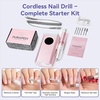 image:imageMakartt Cordless Nail Drill 30000RPM  Rechargeable Electric Nail File for Beginners amp Pros Ready Quiet 8H Efile Kit for Acrylic amp Gel Removal 48W Carbon Motor with LCD Home amp Beauty School WhitePurapedi Pink