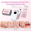 image:imageMakartt Cordless Nail Drill 30000RPM  Rechargeable Electric Nail File for Beginners amp Pros Ready Quiet 8H Efile Kit for Acrylic amp Gel Removal 48W Carbon Motor with LCD Home amp Beauty School WhitePurapedi White
