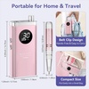 image:imageMakartt Cordless Nail Drill 30000RPM  Rechargeable Electric Nail File for Beginners amp Pros Ready Quiet 8H Efile Kit for Acrylic amp Gel Removal 48W Carbon Motor with LCD Home amp Beauty School WhitePurapedi Pink