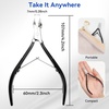 image:imageMakartt Cuticle Nippers Pink Cuticle Trimmer Extremely Sharp Full Jaw Cuticle Remover Nail Care for Manicure Home Salon Use Pack of 11pcBlack Cuticle Nipper