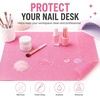 image:imageMakartt Disposable Nail Mats 50 Pcs 3Ply Absorbent Nail Table Pads with PE Backing 18 x 13 Nail Desk Protection for Manicure Pedicure Acrylic Gel Practice Salon amp Home DIY PinkPink