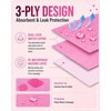 image:imageMakartt Disposable Nail Mats 50 Pcs 3Ply Absorbent Nail Table Pads with PE Backing 18 x 13 Nail Desk Protection for Manicure Pedicure Acrylic Gel Practice Salon amp Home DIY PinkPink