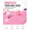 image:imageMakartt Disposable Nail Mats 50 Pcs 3Ply Absorbent Nail Table Pads with PE Backing 18 x 13 Nail Desk Protection for Manicure Pedicure Acrylic Gel Practice Salon amp Home DIY PinkPink