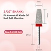image:imageMakartt Flame Cuticle Nail Drill Bit  332 Shank Tungsten Carbide Bit for Nail Drill Machine Professional Shape Bit for Cuticle Cleaning Smooth Gel NailsSidewall Dead Skin amp Nail Prep SilverDiamond Tapered BitF